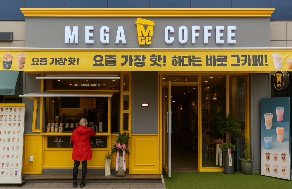 메가커피 양도양수 창업 / 매장 귀한지역 고수익 인수 매장 전경