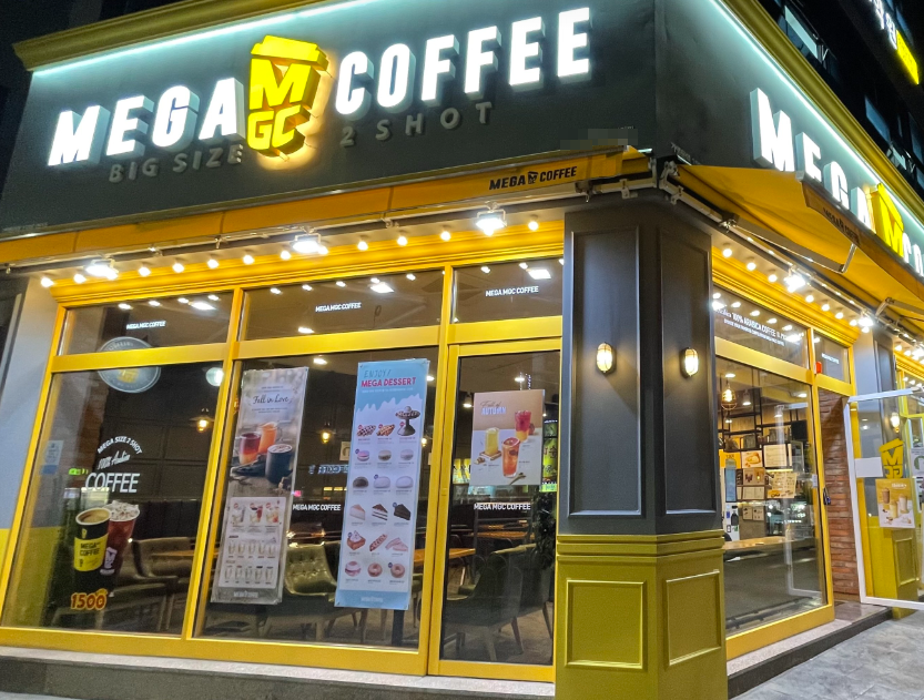 유명대학가상권 메가커피창업 거래임박 양도양수 매장 전경
